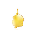 14k Yellow Gold Small Girl Head Charm - PhishStones Products