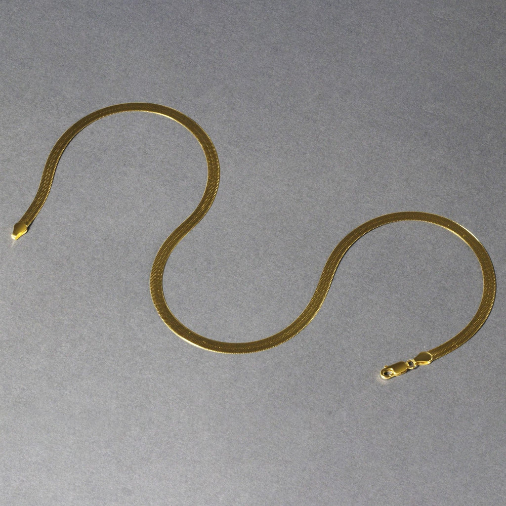 14k Yellow Gold Super Flex Herringbone Chain (4.60 mm) - PhishStones Products