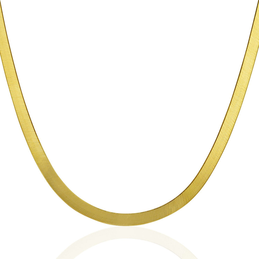 14k Yellow Gold Super Flex Herringbone Chain (4.60 mm) - PhishStones Products