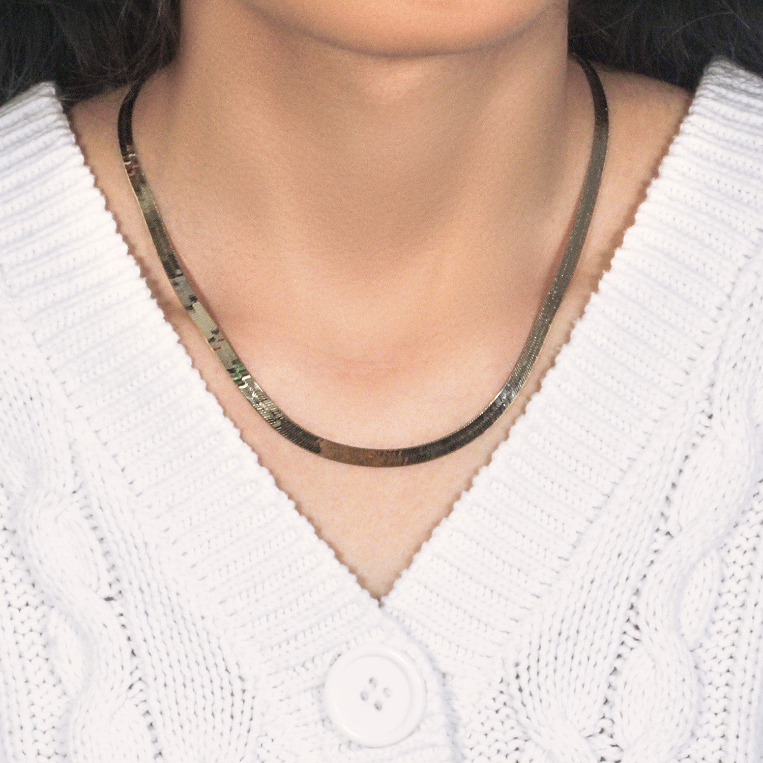 14k Yellow Gold Super Flex Herringbone Chain (4.60 mm) - PhishStones Products