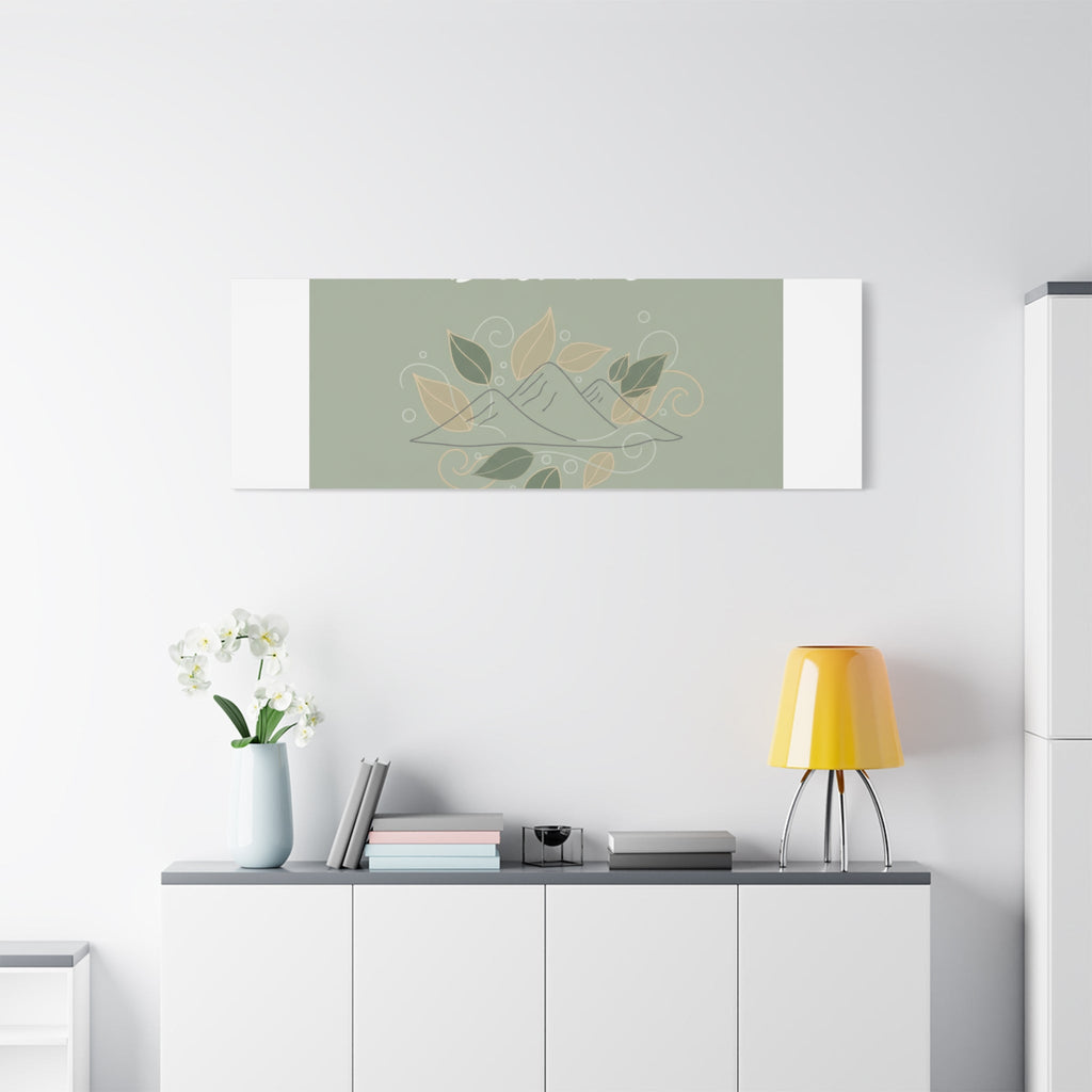 Breathe Mountain Line Canvas | Nature Symbols, Minimal Forest Wall Art