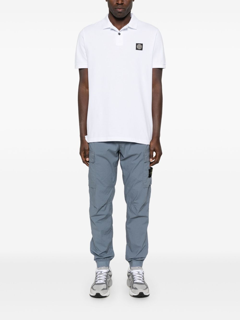 Stone Island Men Slim Fit Stretch Cotton Piqué Polo Shirt