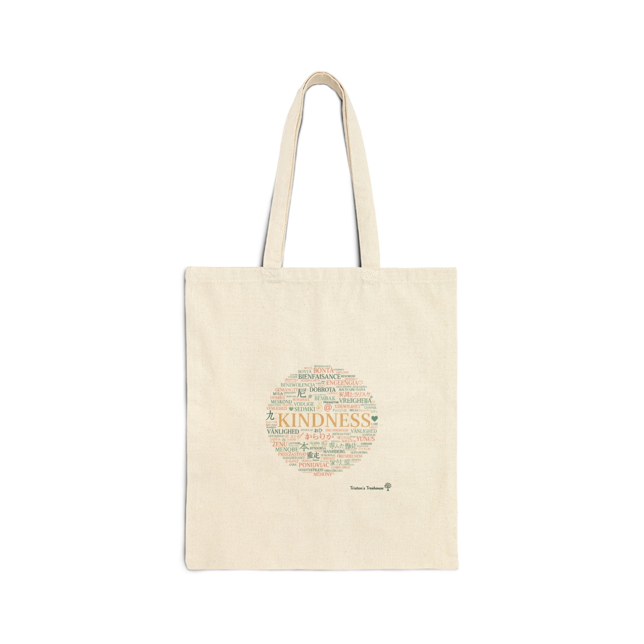 Kindness Word Cloud Tote | Fresh-Start Minimalism, blank page renewal