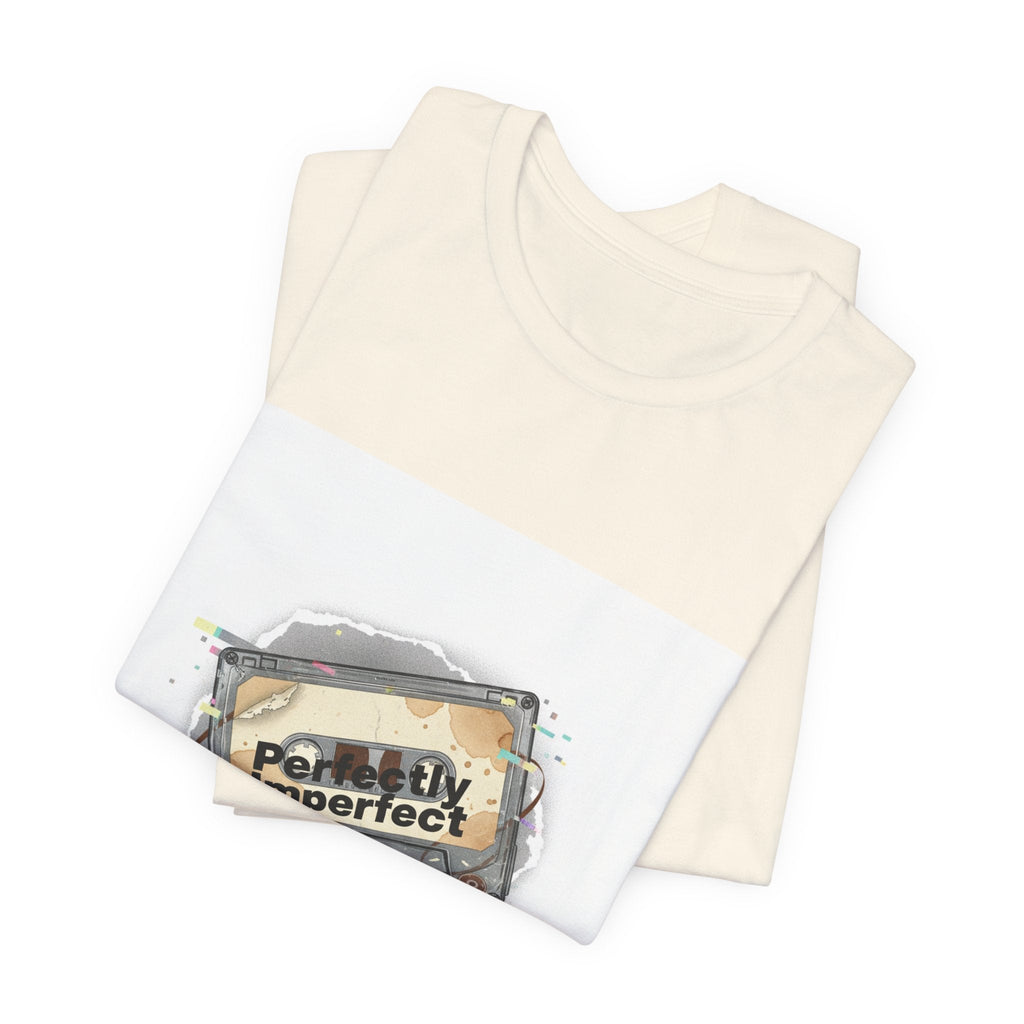 Glitch Cassette 'Perfectly Imperfect' Tee | glitch art shirt, retro tech nostalgic
