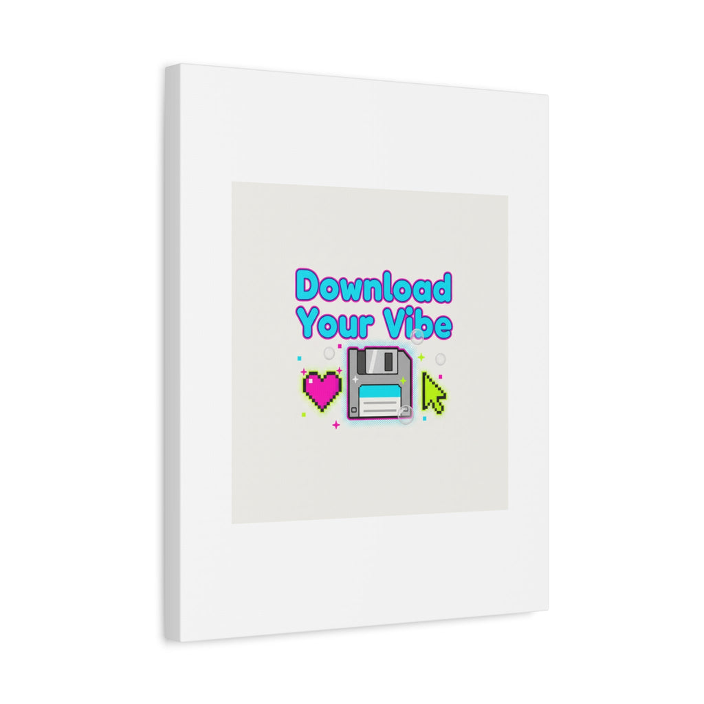 Download Your Vibe Canvas | Y2K Retro Tech, Pixel Floppy Disk Poster