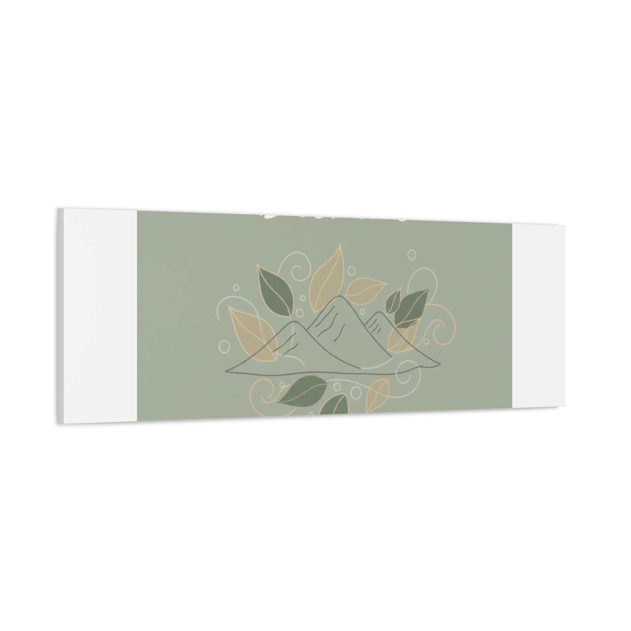 Breathe Mountain Line Canvas | Nature Symbols, Minimal Forest Wall Art