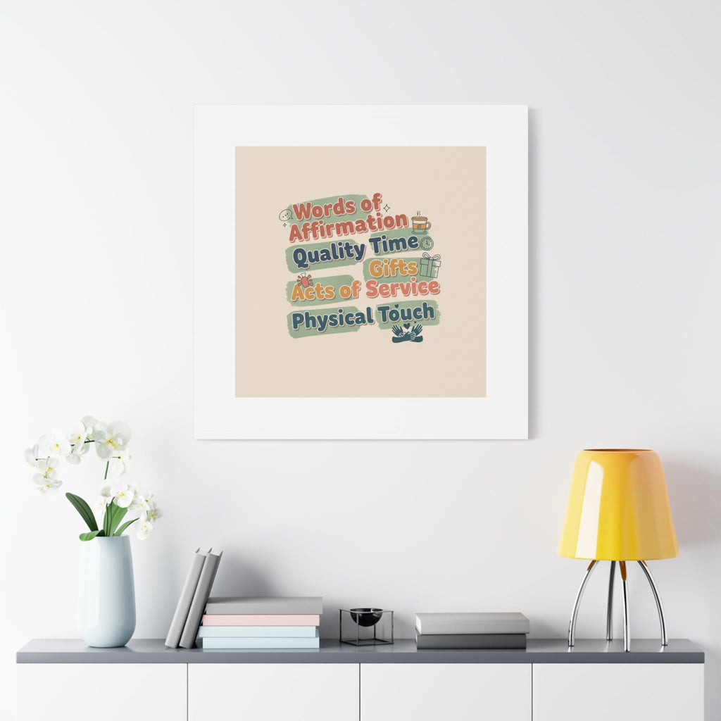 Love Languages List Matte Canvas Wall Art | love language meme, relationship humor