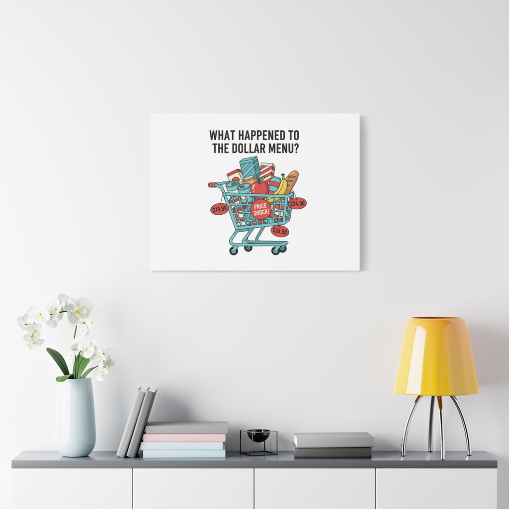 What Happened to the Dollar Menu? Canvas | Grocery Prices Meme, Price Shock Wall Art