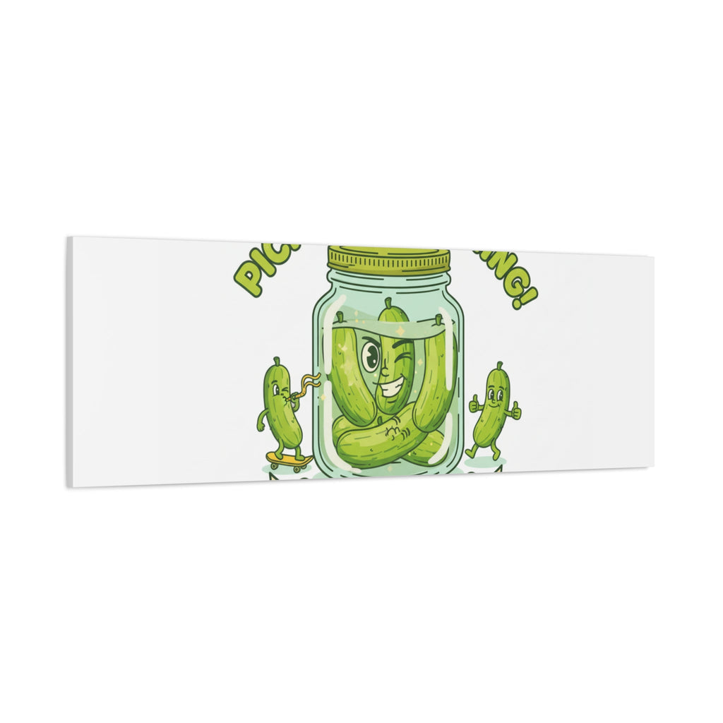 Pickle Everything! Matte Canvas | Brine Design, Pickle Lover Art