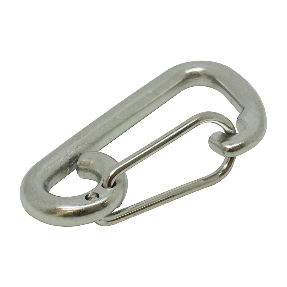 Scuba Choice Boat Marine Clip Stainless Steel Safety Spring Hook Carabiner, 2"