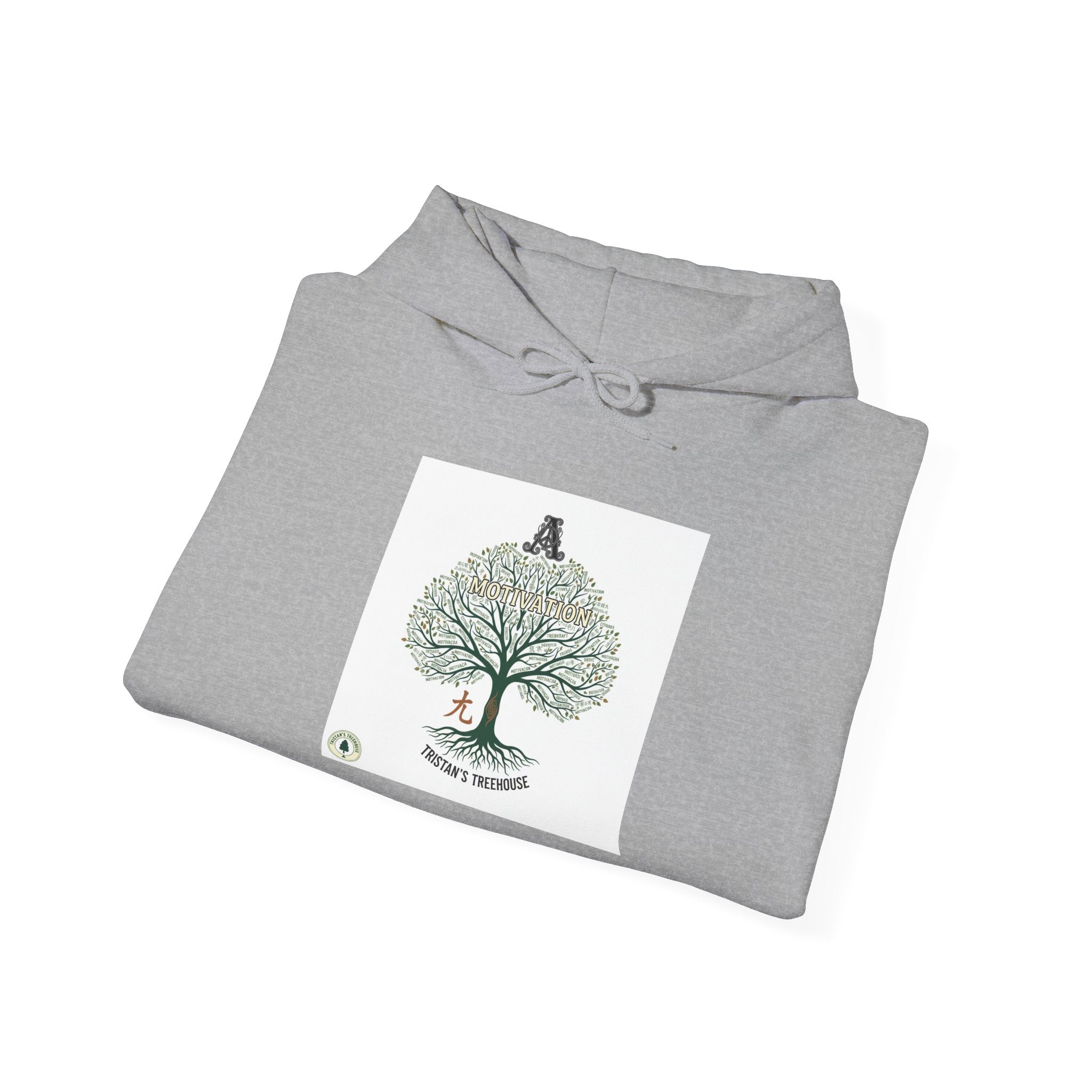 Handwritten Tree Doodle Hoodie | sketch aesthetic, handwritten message apparel