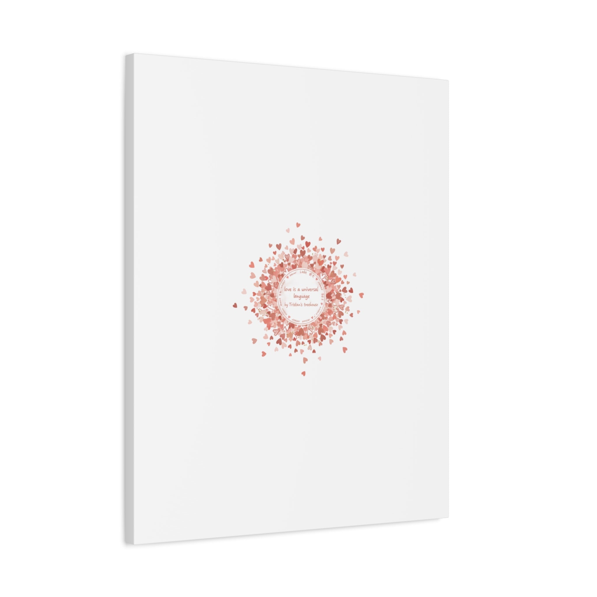 Tiny Heart Confetti Canvas | Matte Stretched Wall Art