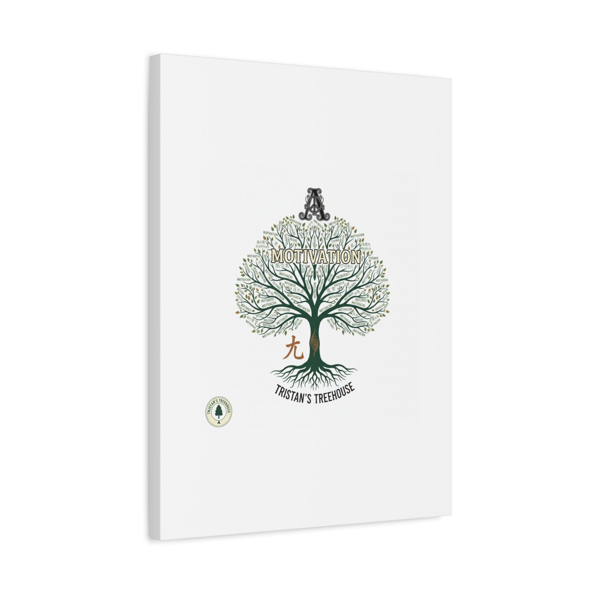 Handwritten Doodle Tree Canvas | Matte Stretched Wall Art