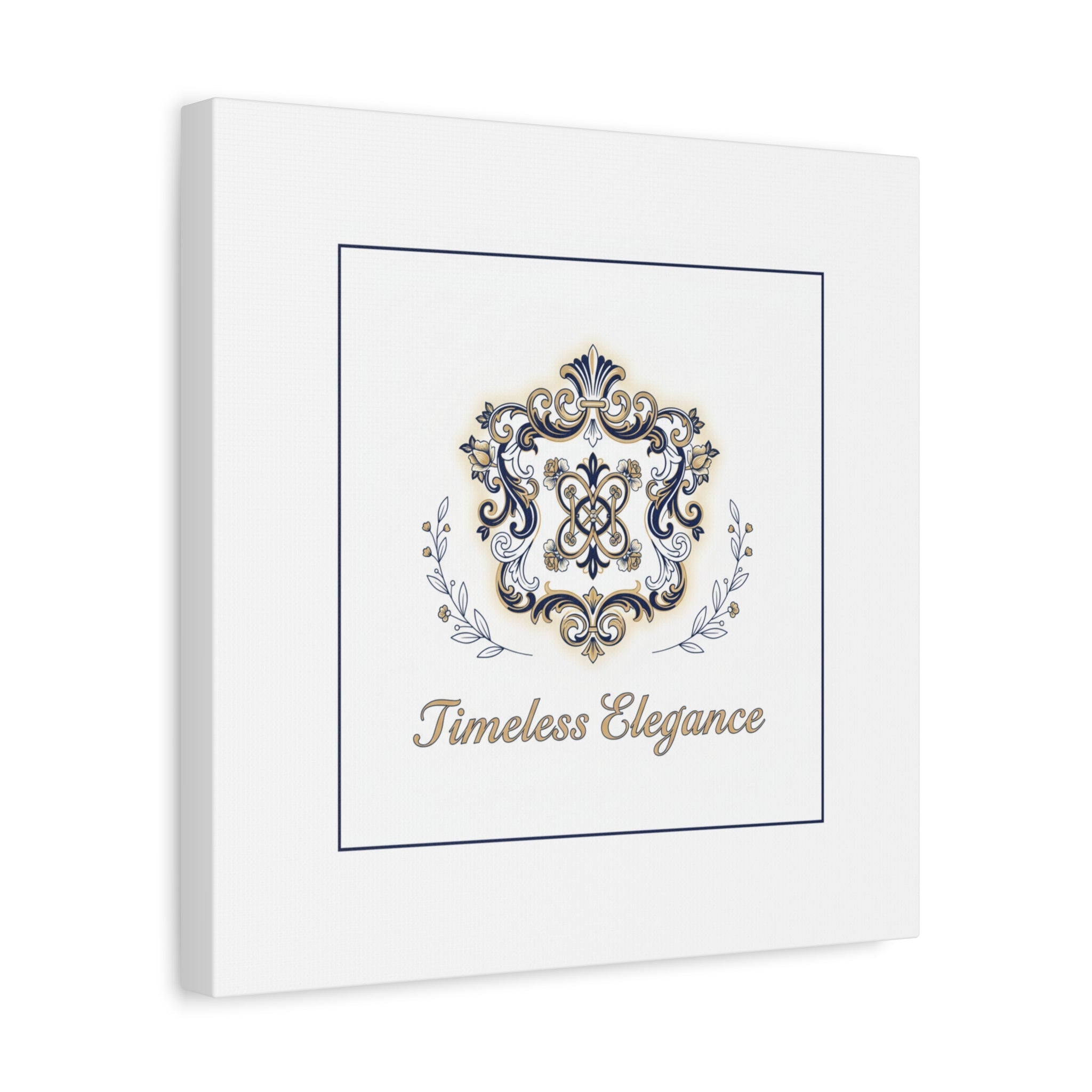 Ornate Brooch Emblem Canvas | Vintage Formalwear Accents, Baroque Print