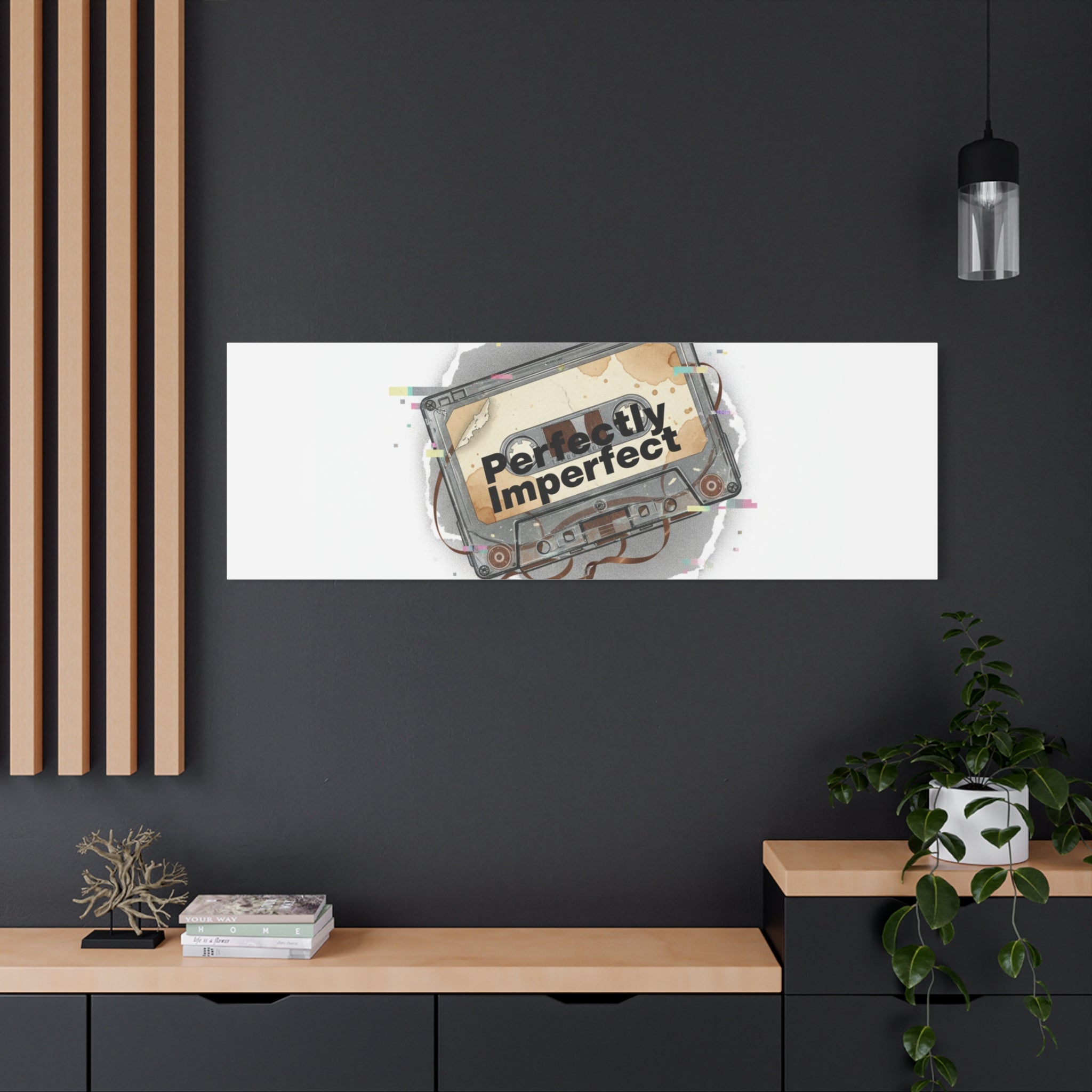 Perfectly Imperfect Cassette, Canvas Print | Analog Error, glitch art static