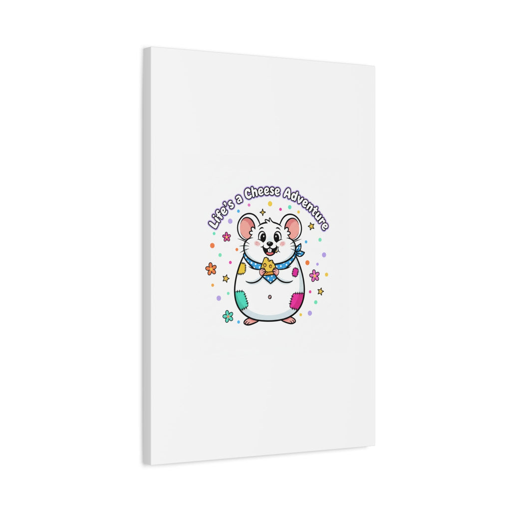 Life's a Cheese Adventure Canvas | Rodent-Core rat art print