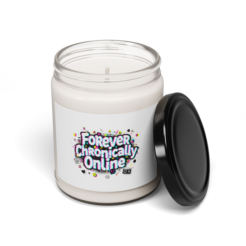 Forever Chronically Online Candle | meme slang, internet humor soy jar
