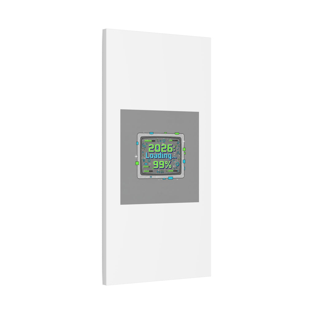 2026 Loading 99% Canvas | NYE countdown, retro system interface