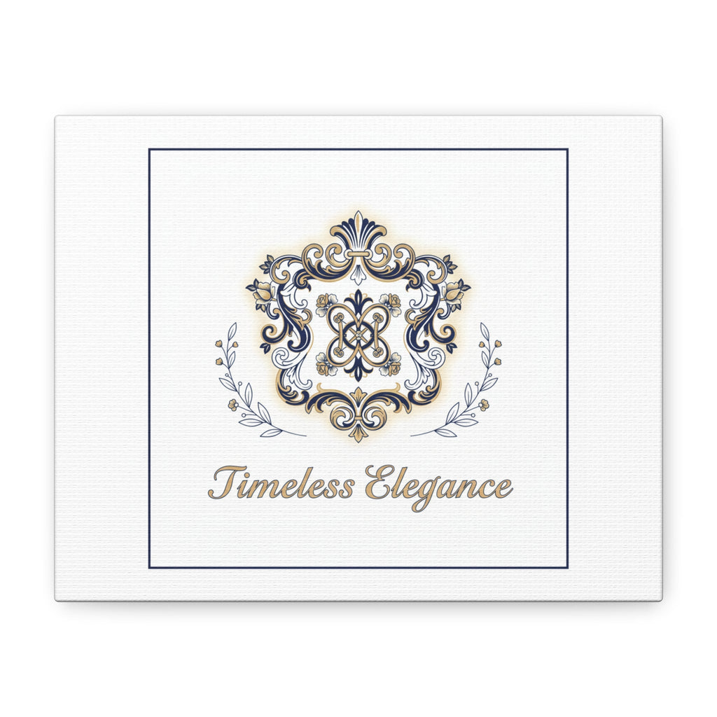 Ornate Brooch Emblem Canvas | Vintage Formalwear Accents, Baroque Print