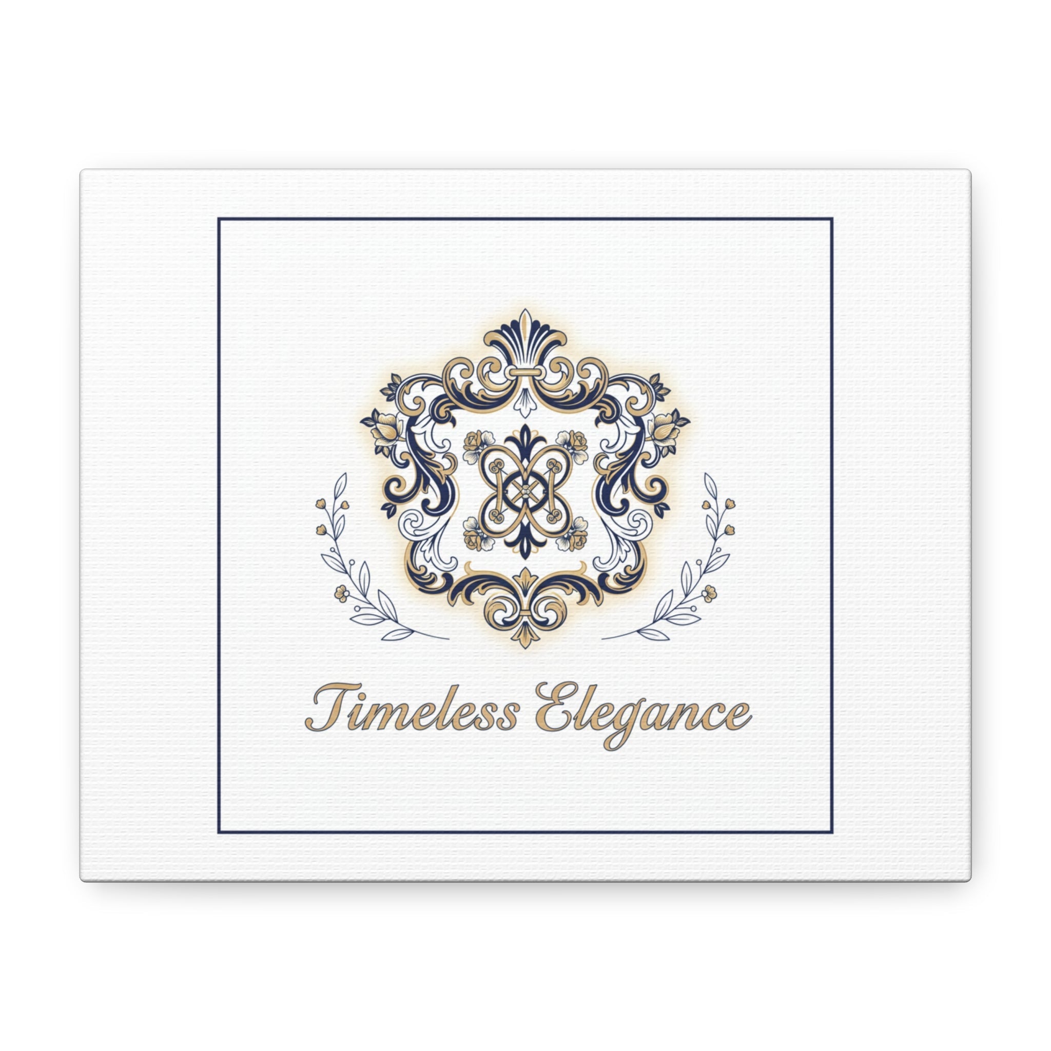 Ornate Brooch Emblem Canvas | Vintage Formalwear Accents, Baroque Print