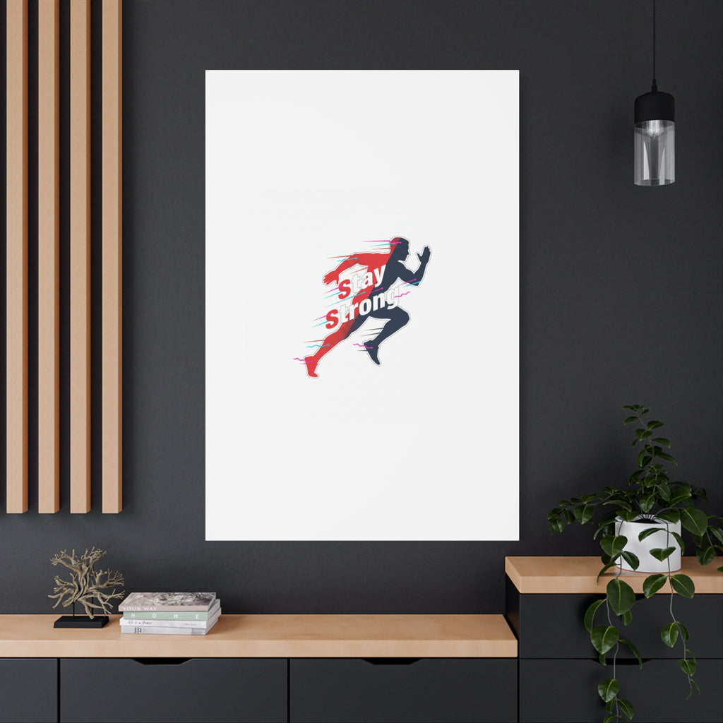 Stay Strong Runner Canvas | Fitness Motivation, Gym Wall Art