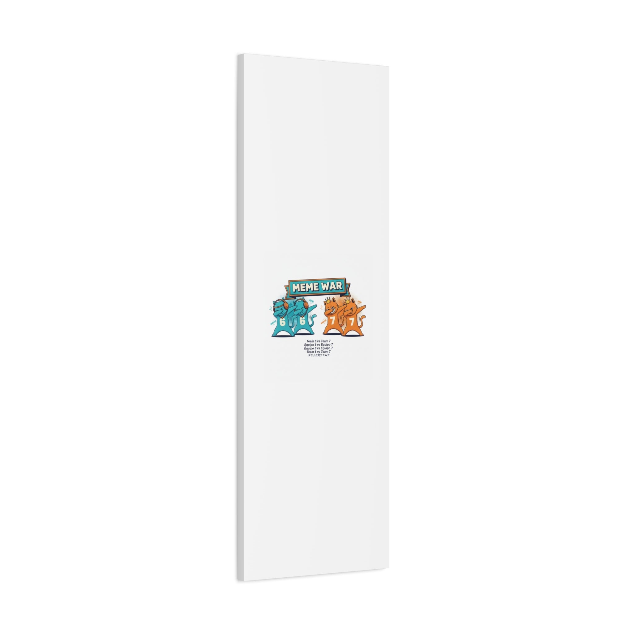 Meme War: Six vs. Seven Canvas Wall Art