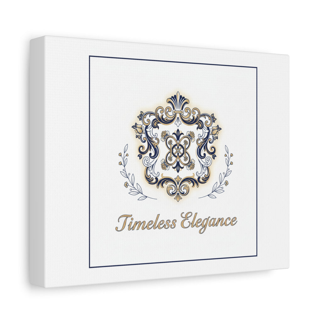 Ornate Brooch Emblem Canvas | Vintage Formalwear Accents, Baroque Print