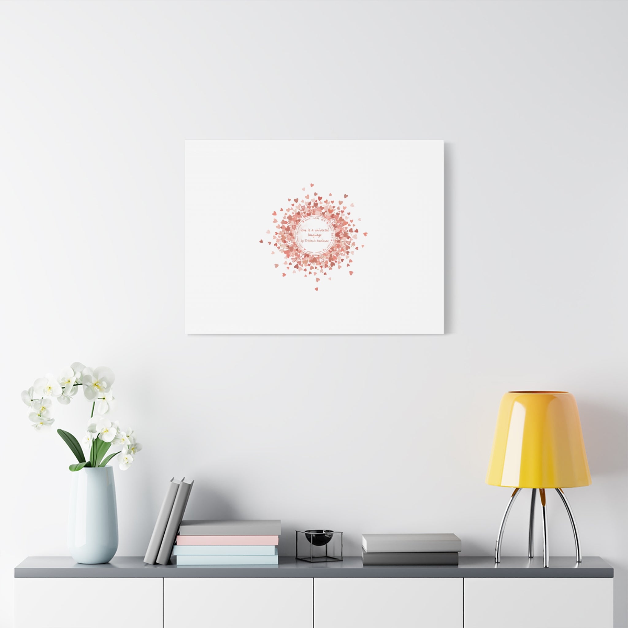 Tiny Heart Confetti Canvas | Matte Stretched Wall Art