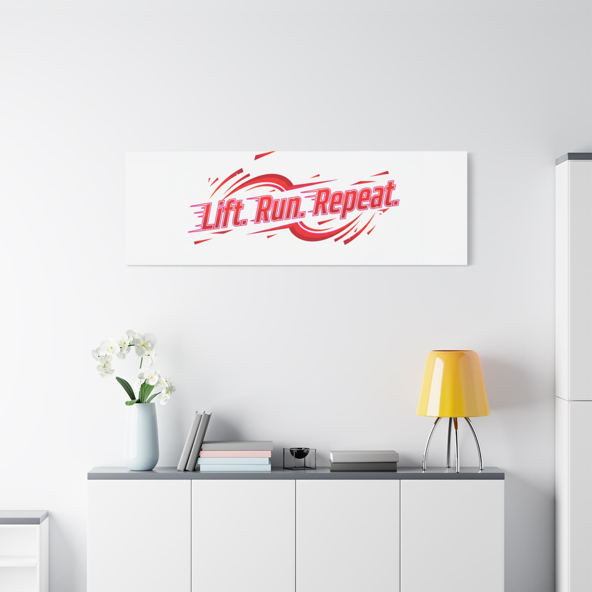 Lift Run Repeat Canvas | Fitness Wall Art, Gym Motivation