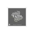Handwritten 'Faith' Doodle Sticker | Sketch Aesthetic, Monochrome