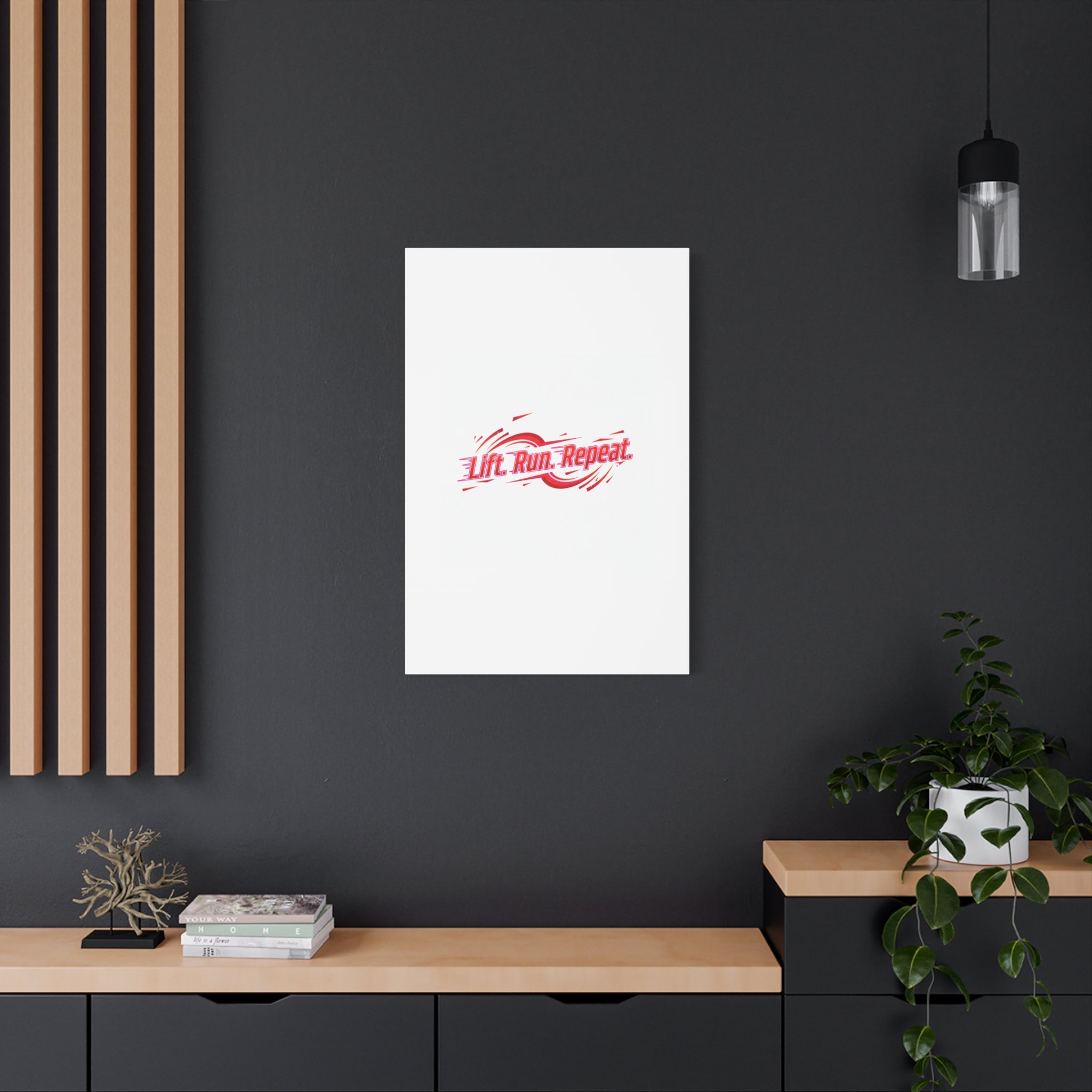 Lift Run Repeat Canvas | Fitness Wall Art, Gym Motivation