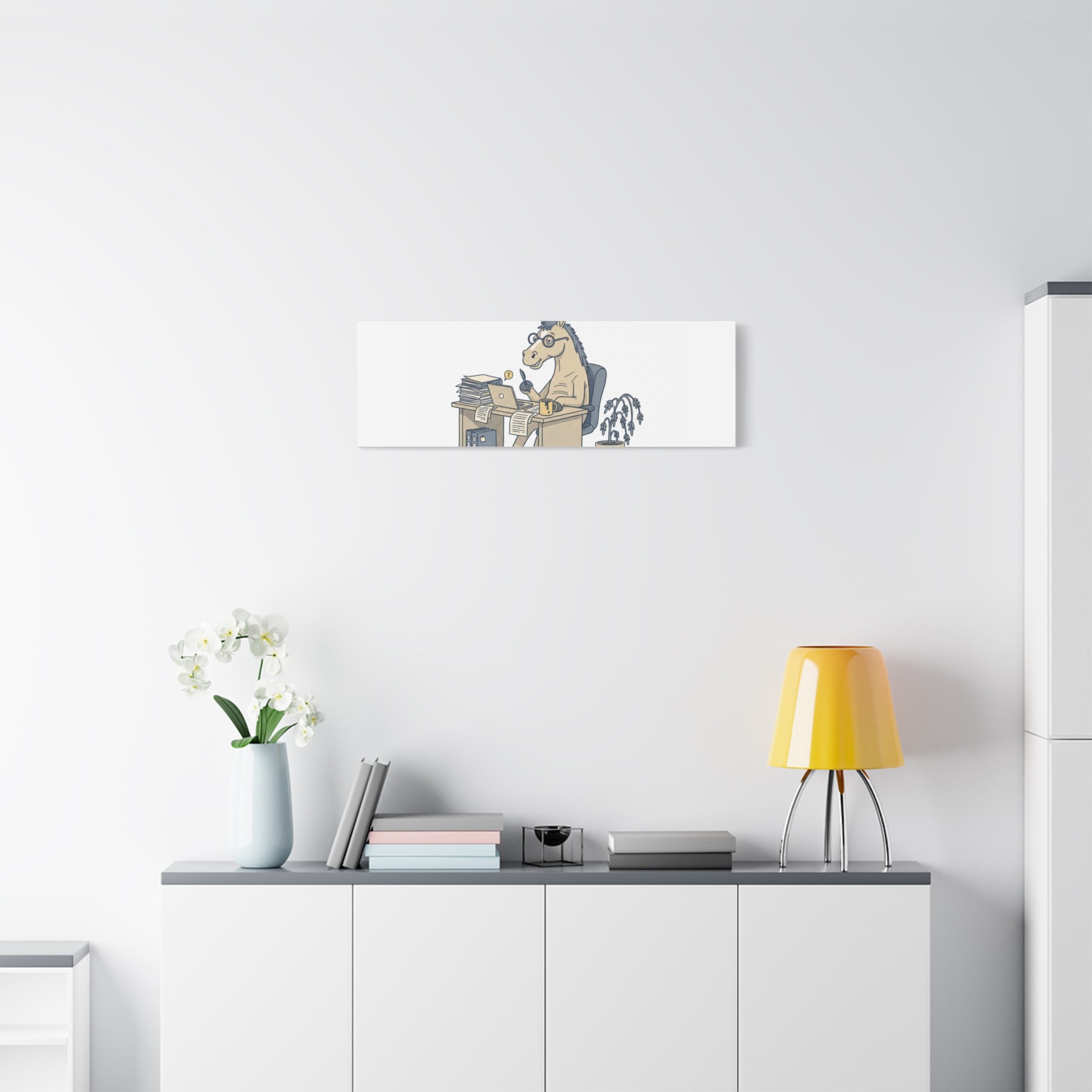 Best Desk Jockey Canvas, Workhorse Office Art | Corporate Burnout Parody