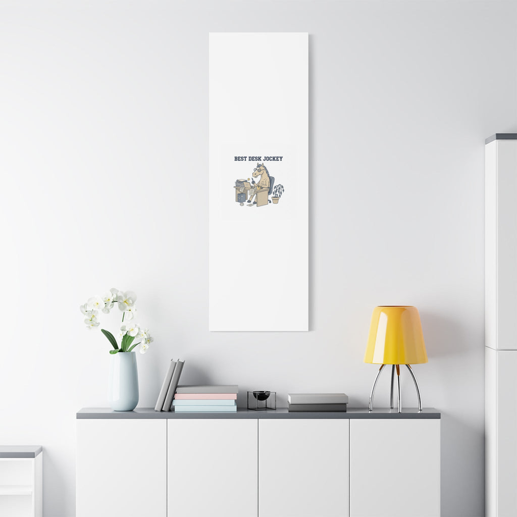 Best Desk Jockey Canvas, Workhorse Office Art | Corporate Burnout Parody