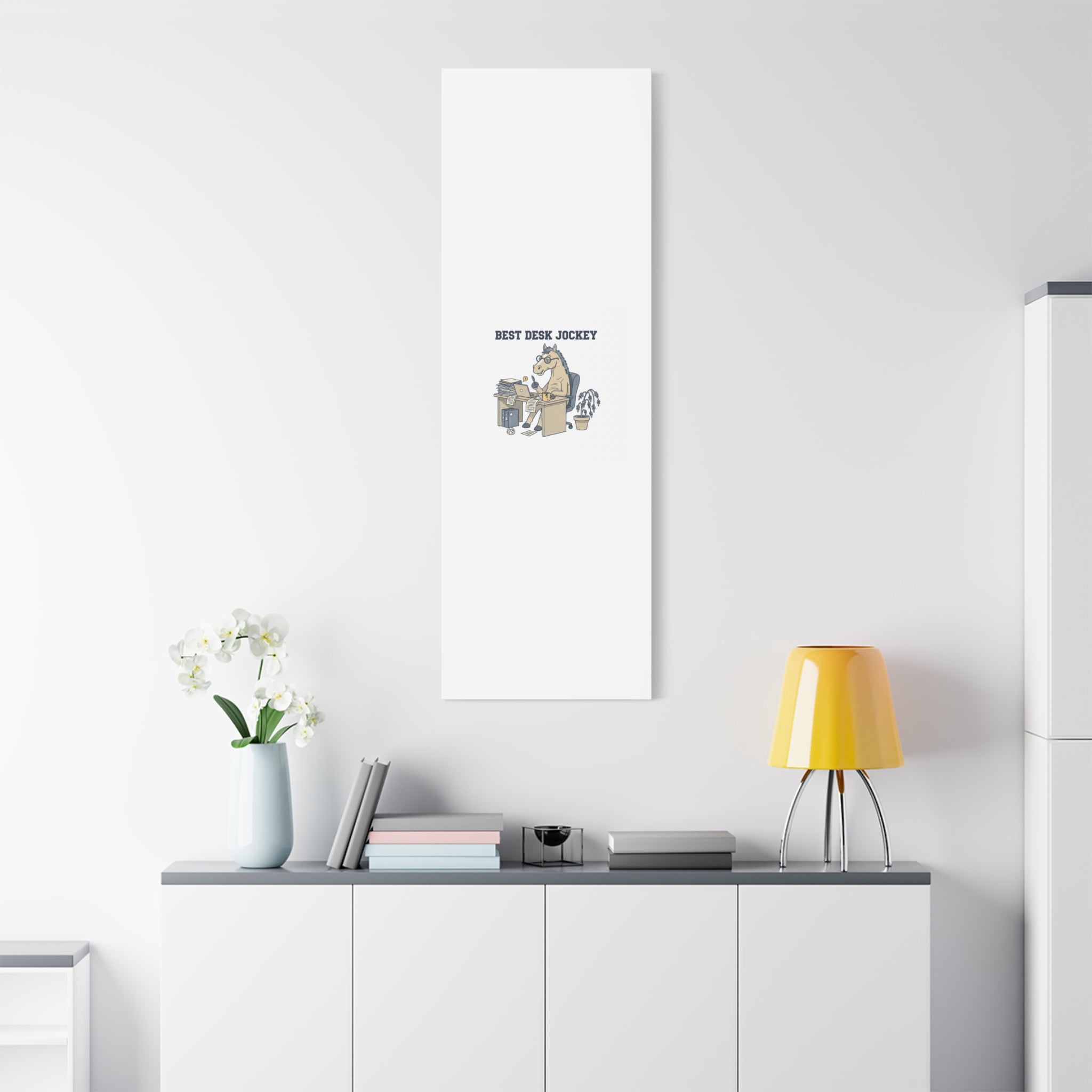 Best Desk Jockey Canvas, Workhorse Office Art | Corporate Burnout Parody