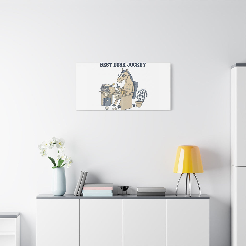 Best Desk Jockey Canvas, Workhorse Office Art | Corporate Burnout Parody