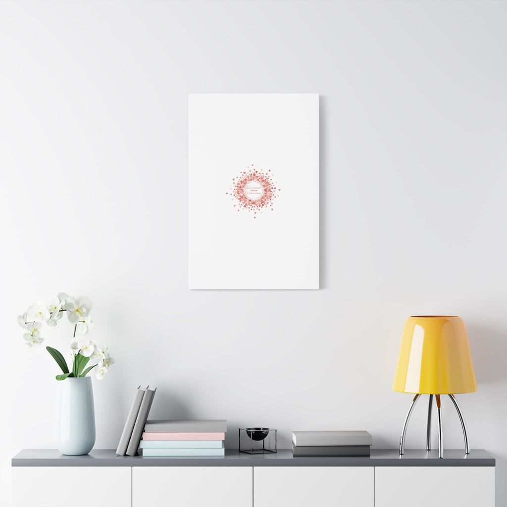Tiny Heart Confetti Canvas | Matte Stretched Wall Art