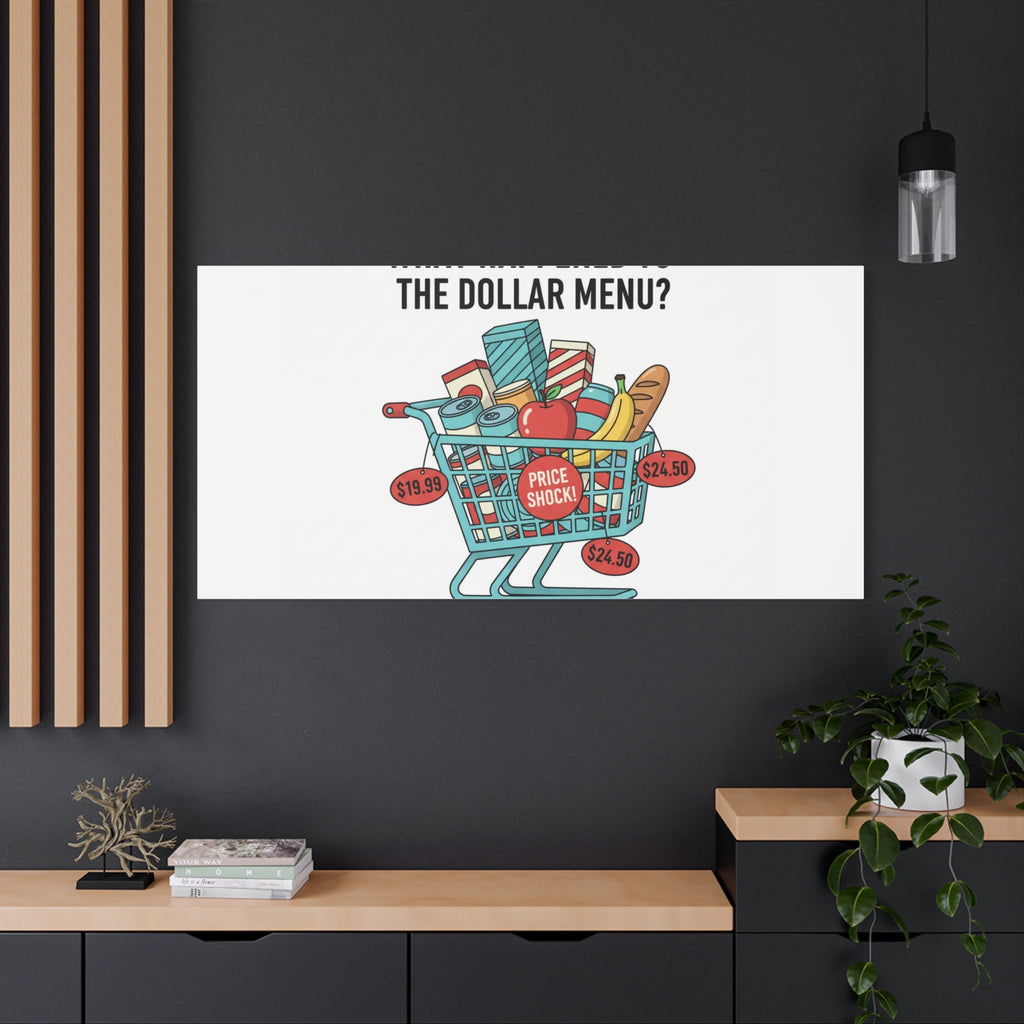 What Happened to the Dollar Menu? Canvas | Grocery Prices Meme, Price Shock Wall Art