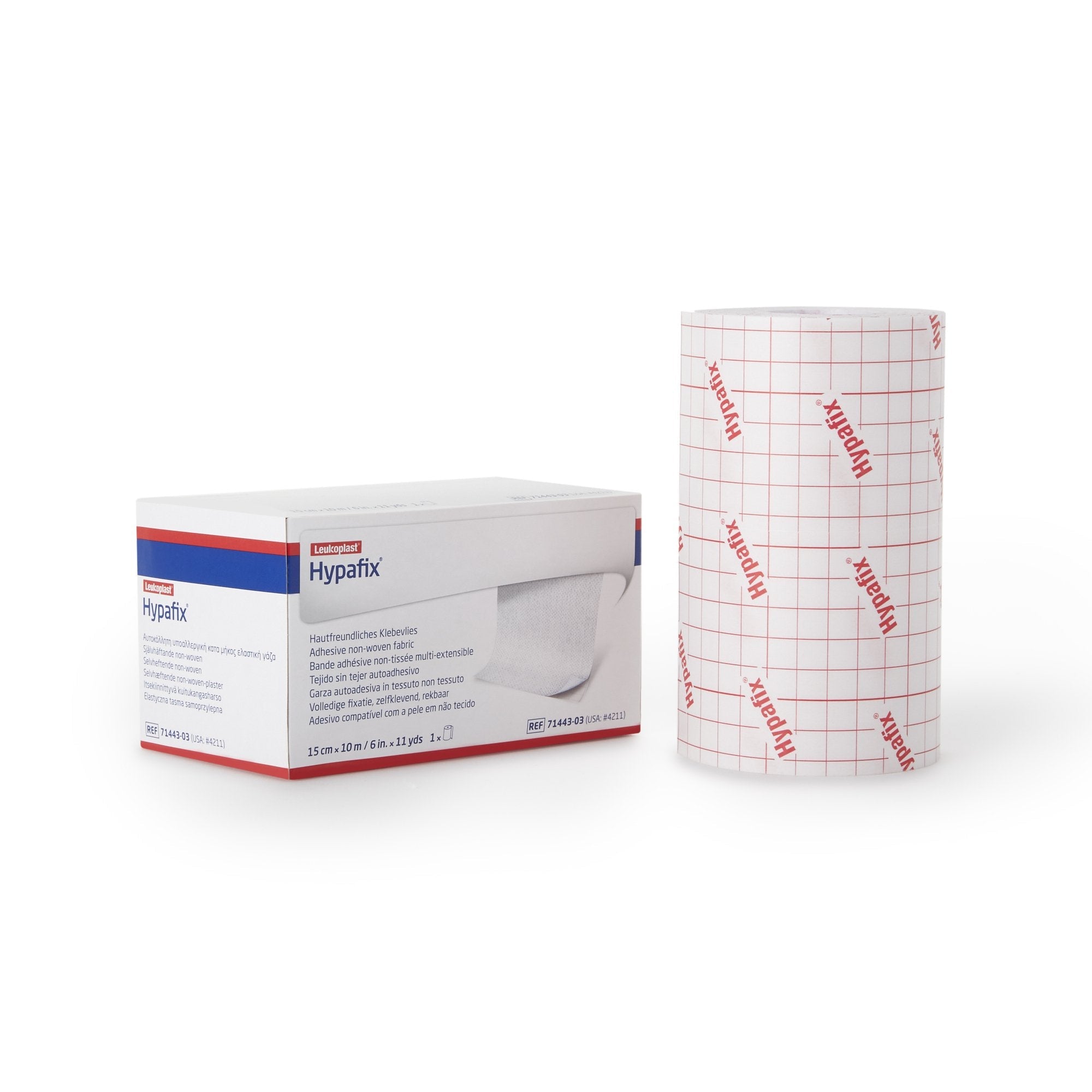Hypafix® Nonwoven Dressing Retention Tape, 6 Inch x 10 Yard, White 4211