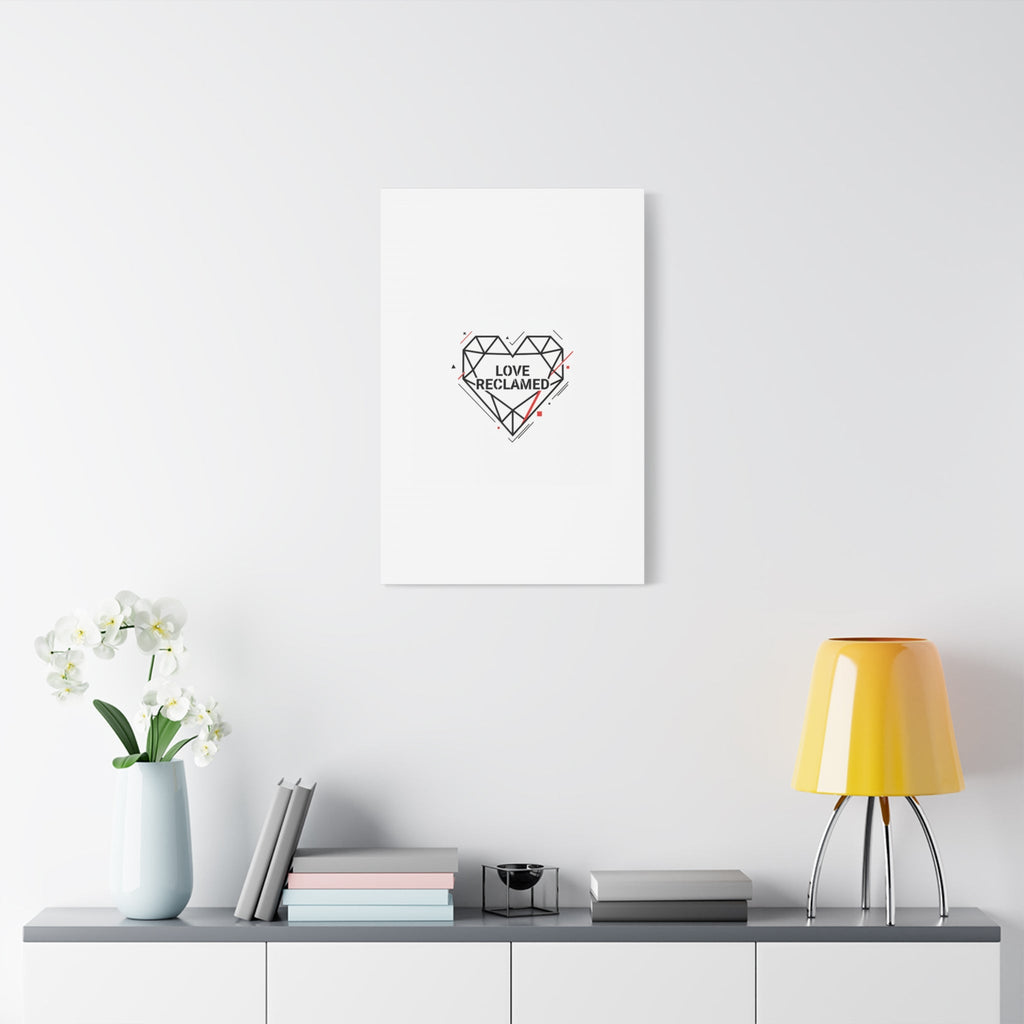 Love Reclaimed Canvas | modern heart design, minimalist love icon