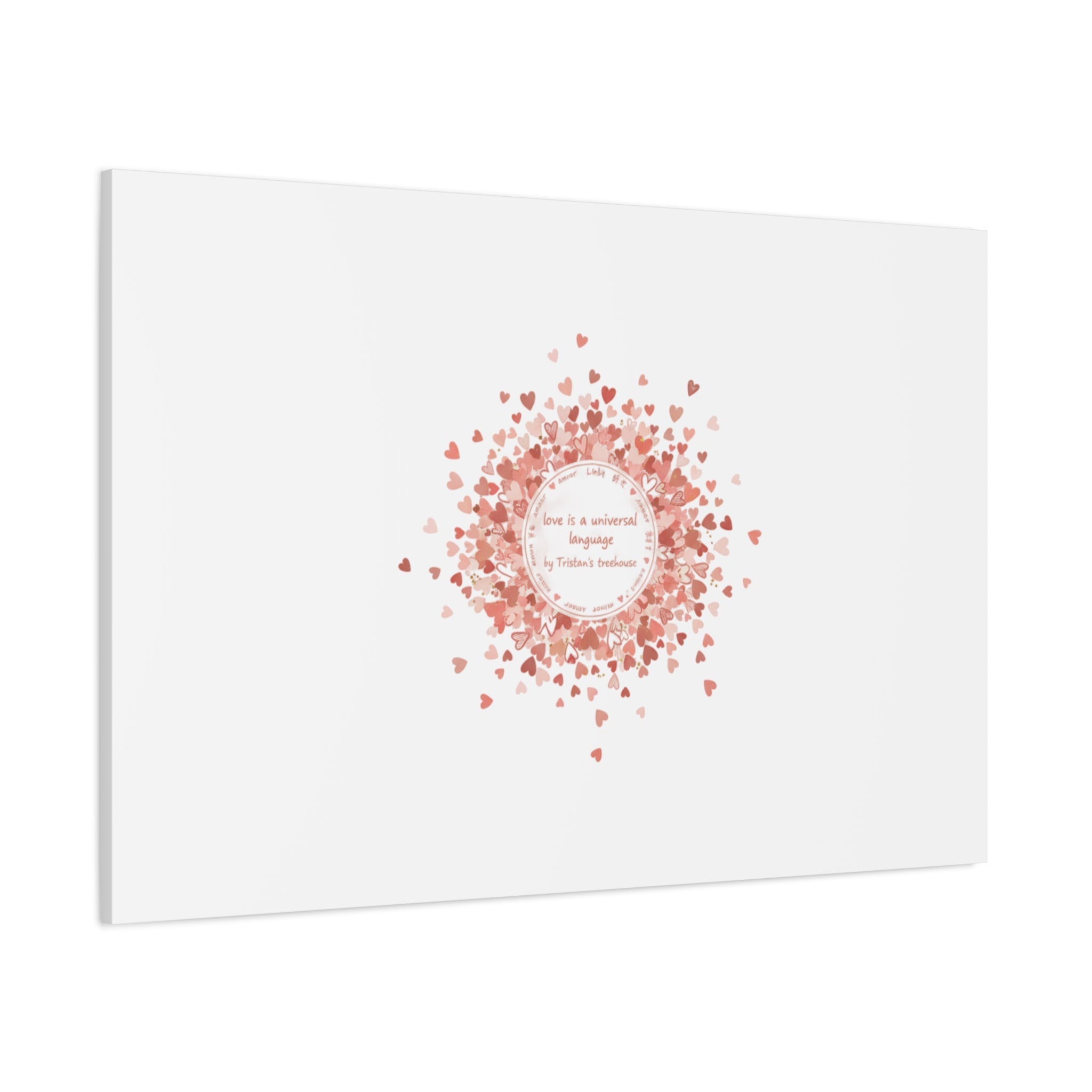 Tiny Heart Confetti Canvas | Matte Stretched Wall Art