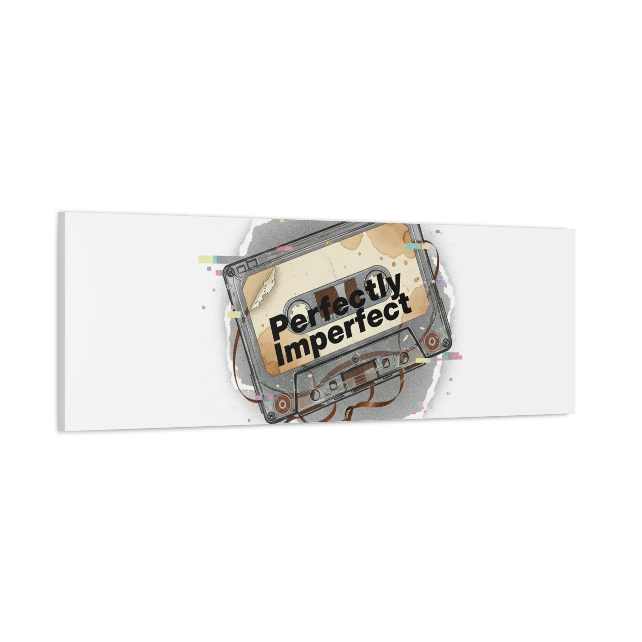 Perfectly Imperfect Cassette, Canvas Print | Analog Error, glitch art static