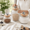 Butterfly Knob Glass Canisters