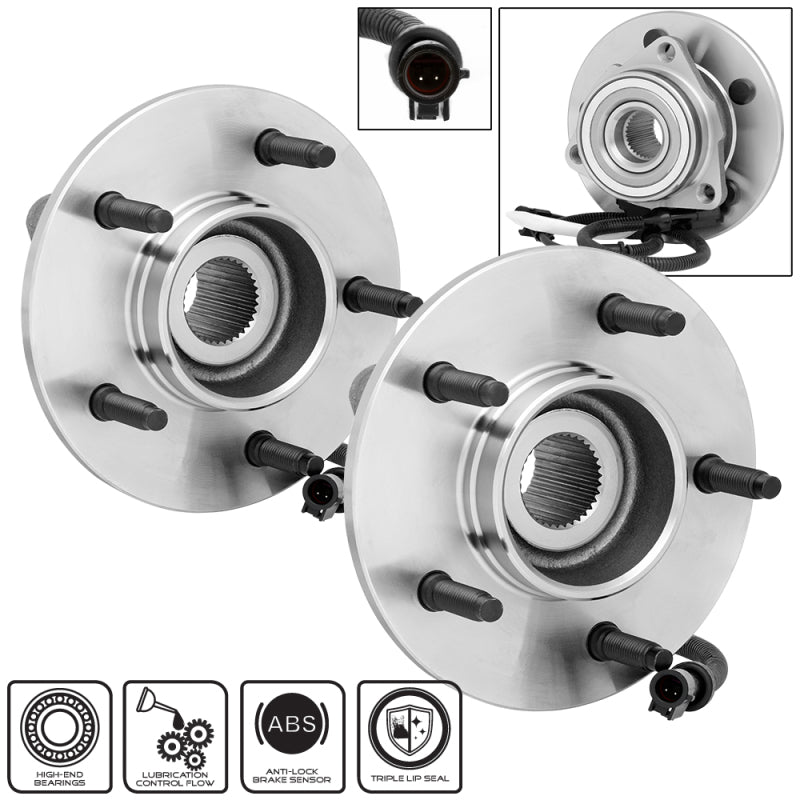 SPYDER xTune Wheel Bearing and Hub 4WD ABS Ford F-150 97-00 - Front Left and Right BH-515010-10 9939525