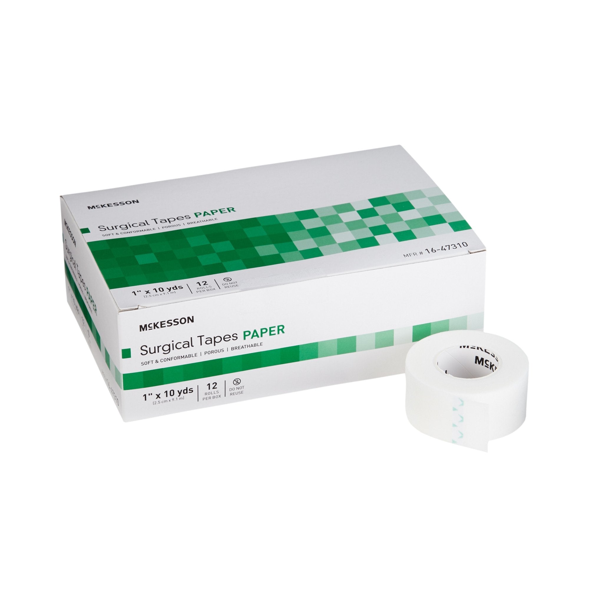McKesson Paper Medical Tape, 1 Inch x 10 Yard, White 16-47310