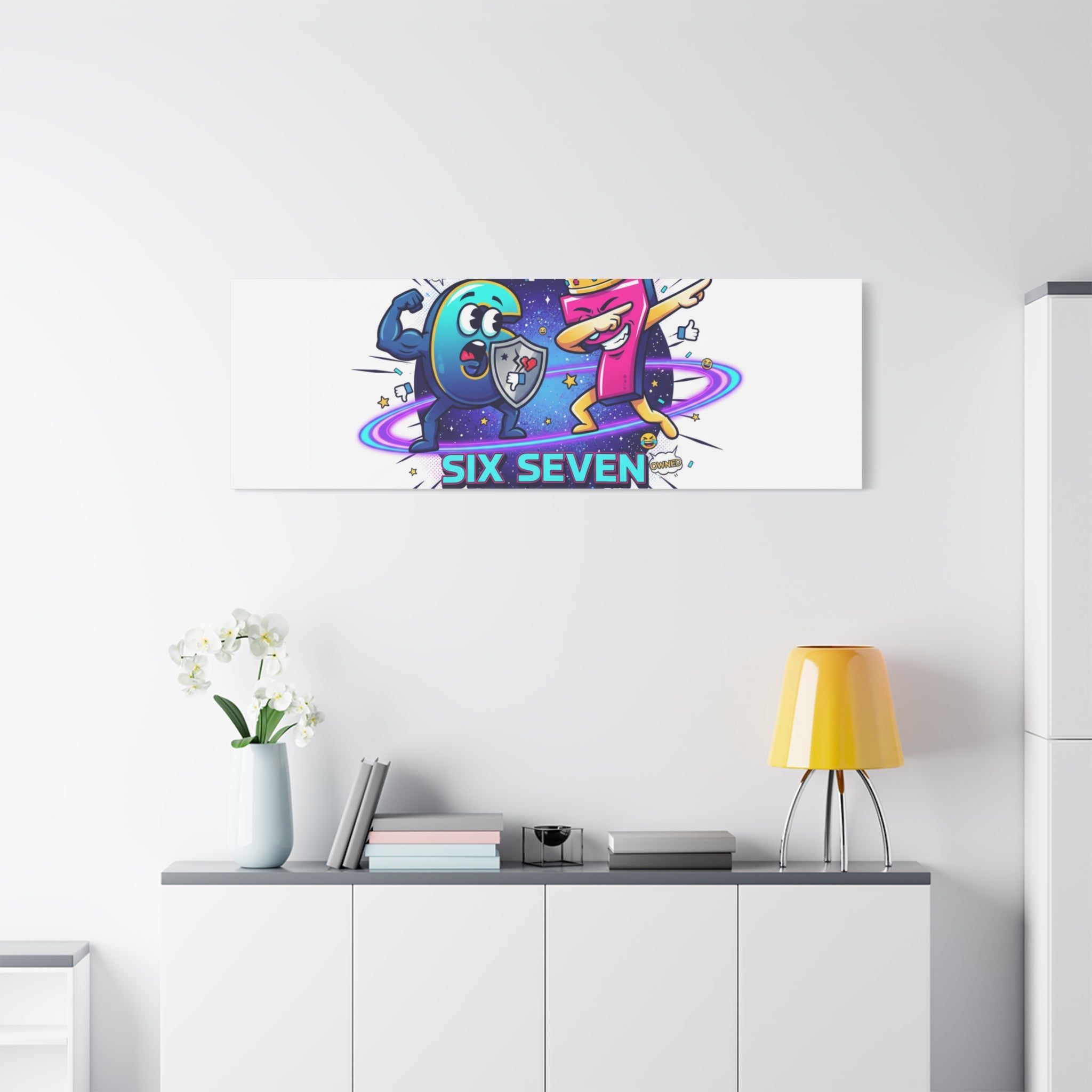 Six Seven Meme War Canvas | Legendary Internet Battle Art, Viral Culture Wall Decor