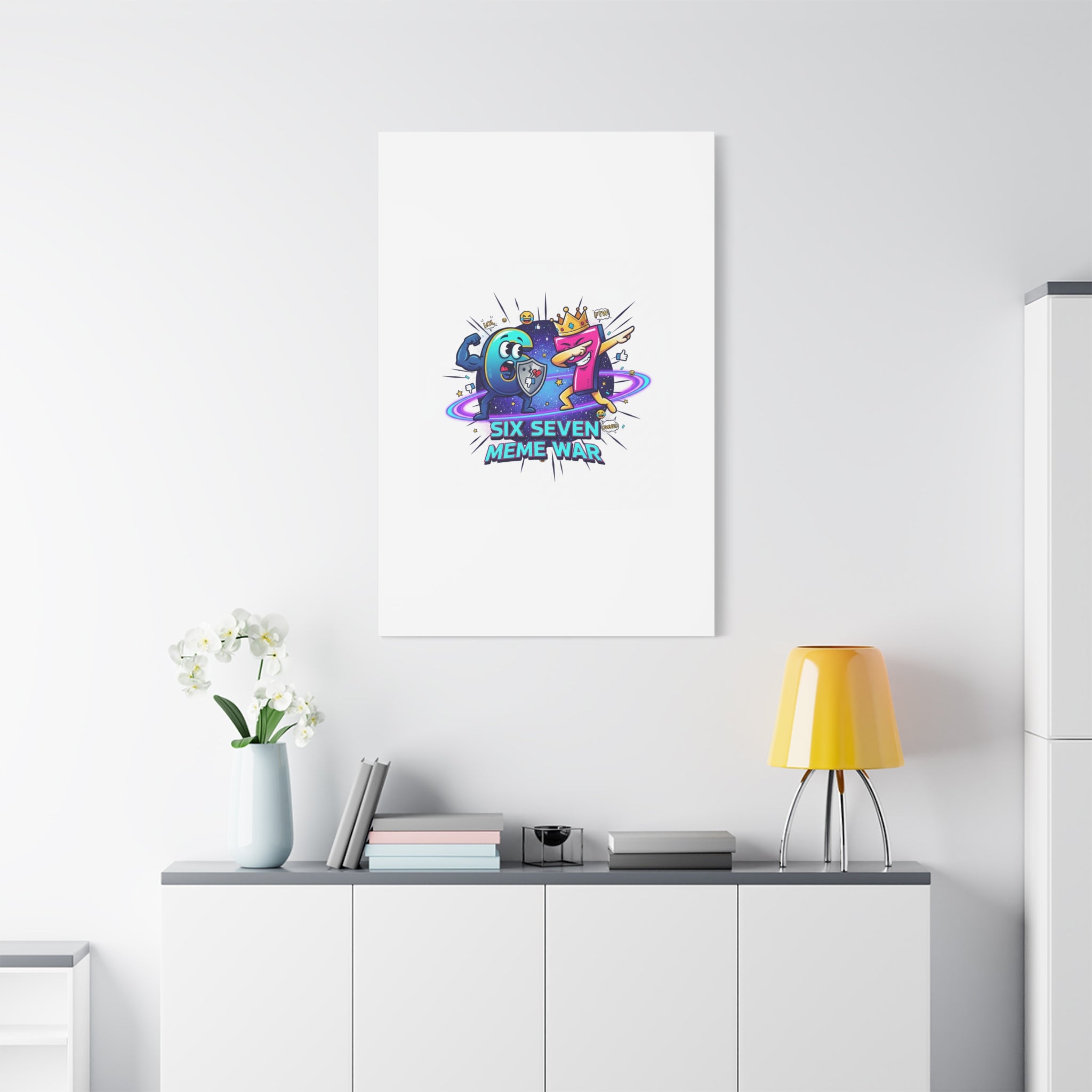 Six Seven Meme War Canvas | Legendary Internet Battle Art, Viral Culture Wall Decor