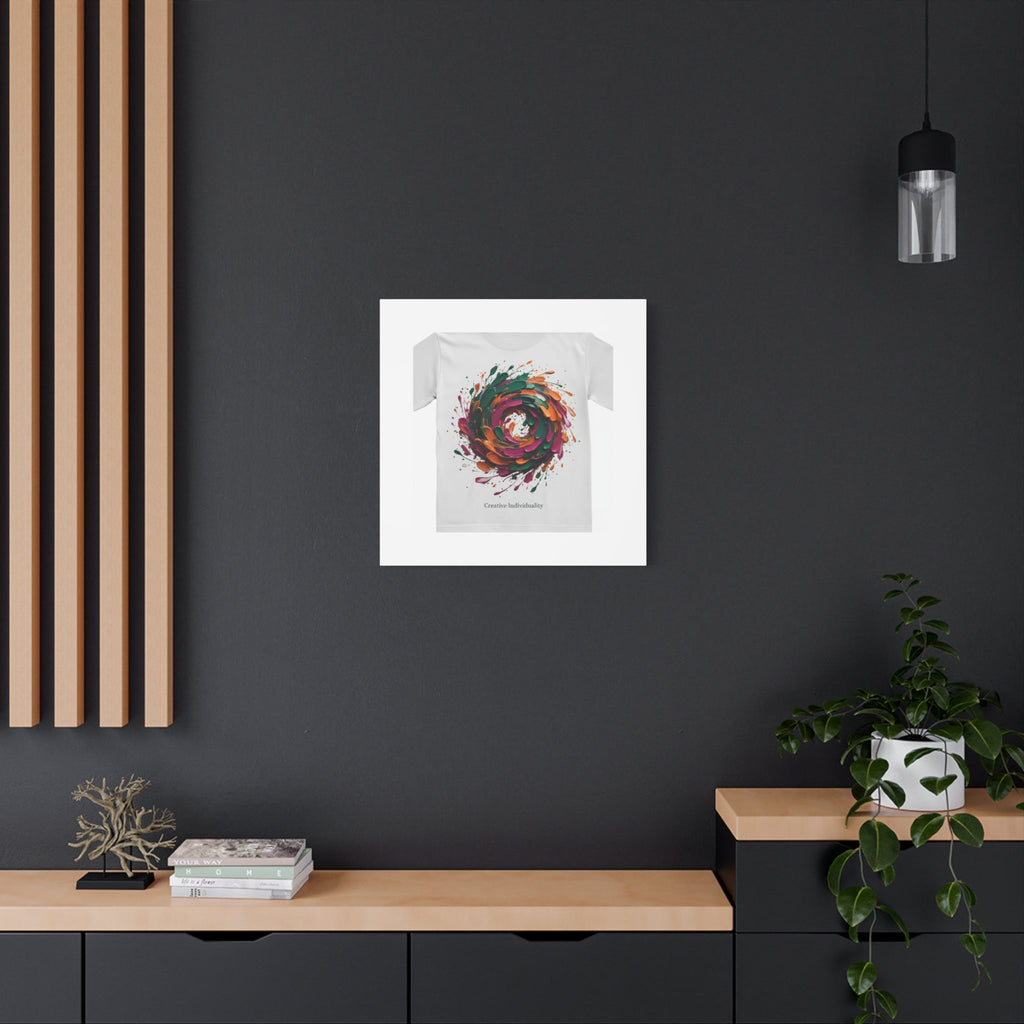 Painterly Abstract Floral Swirl Canvas | Matte Stretched Canvas