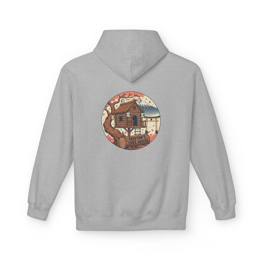 Hoodie — “Love is a Universal Language” Cozy Retro Cabin Graphic Hoodie