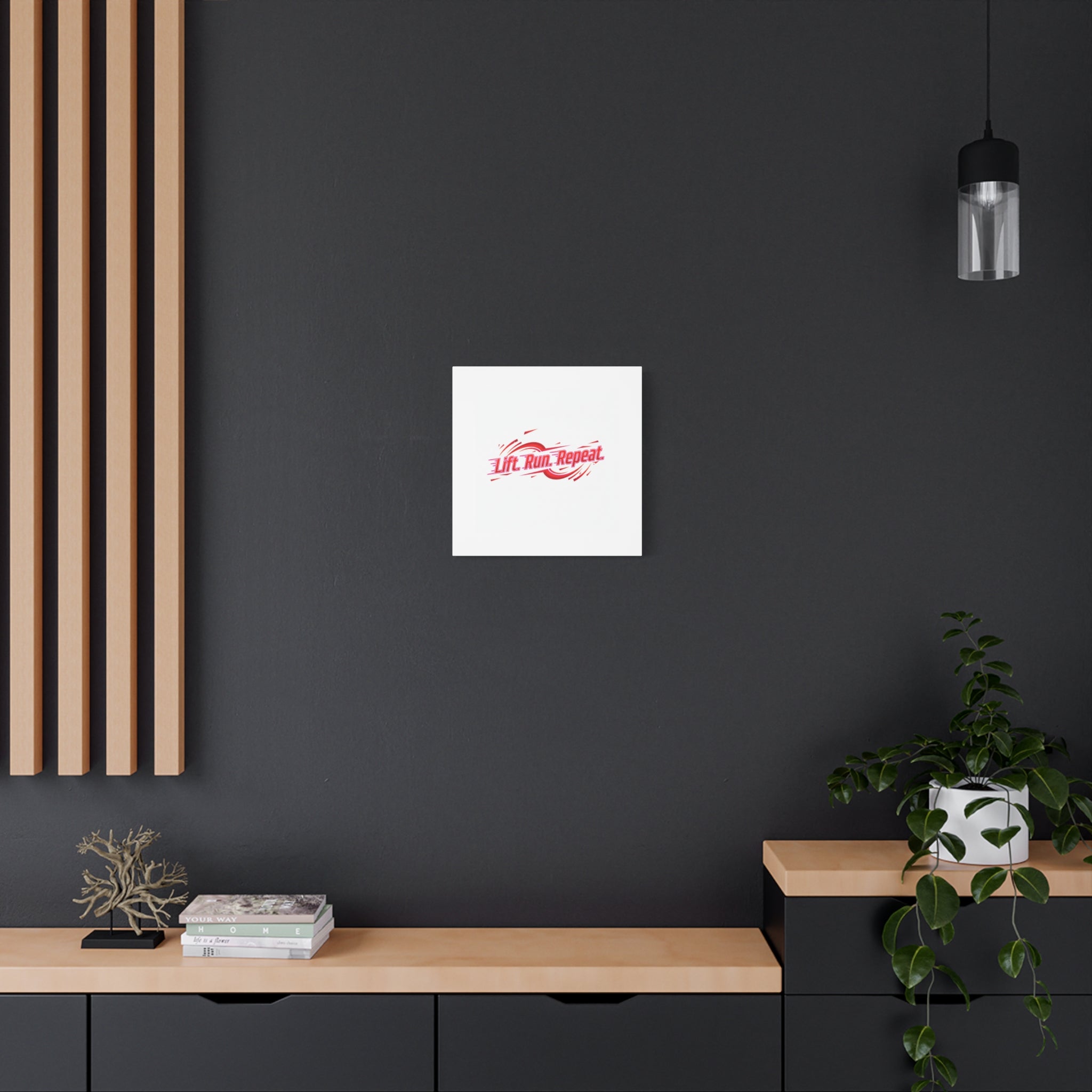 Lift Run Repeat Canvas | Fitness Wall Art, Gym Motivation