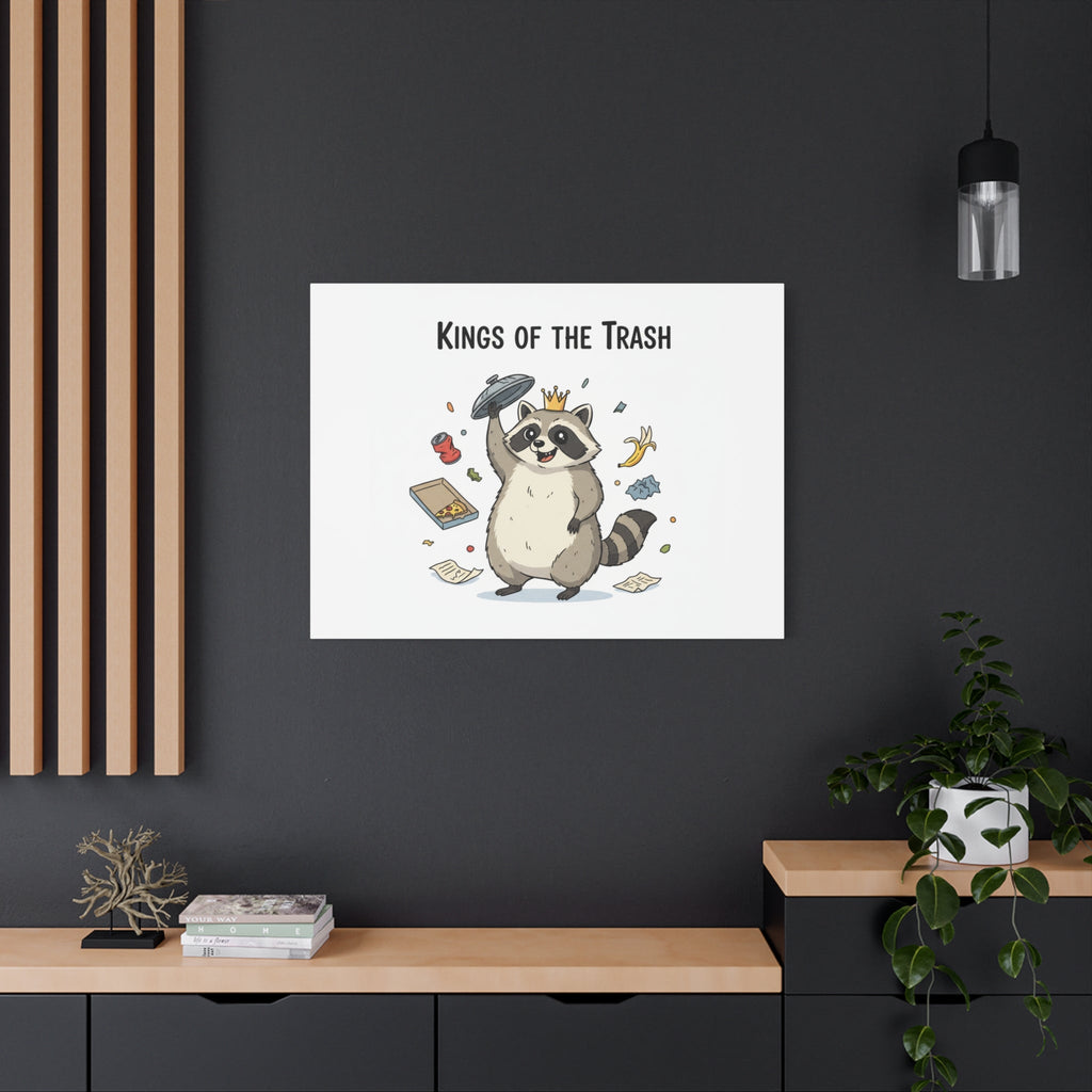 Kings of the Trash Canvas, Raccoon Doodle | Trash Panda, Goofy Critter Art